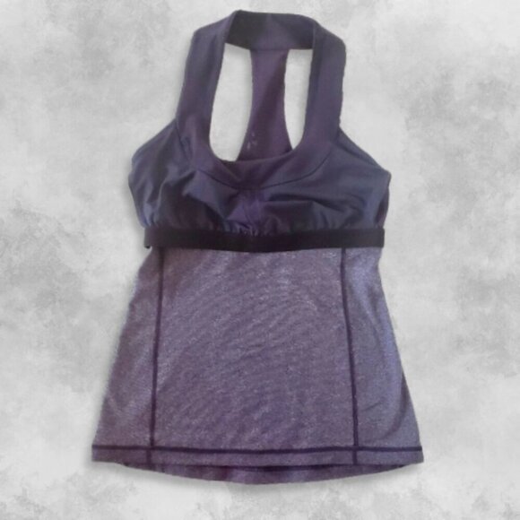 Lululemon Tank Top Scoop Neck Built-In Shelf Bra Racerback Stretchable Women's 4 - Picture 2 of 7
